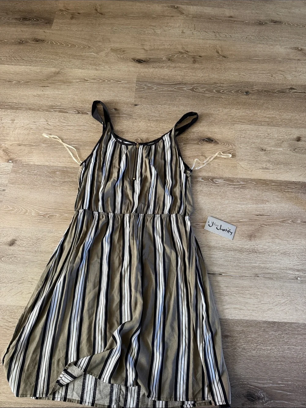 GAP Striped Sundress in Black, White & Khaki